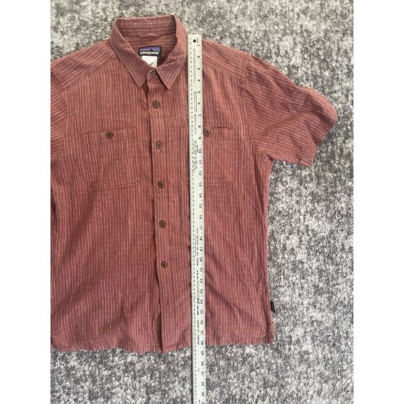 Patagonia Short Sleeve Plaid Shirt Mens Medium Red Classic Fit - Picture 7 of 13